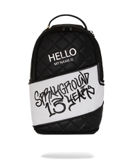 HELLO MY NAME IS 15 YEARS QUILTED BACKPACK (SUPER RARE)