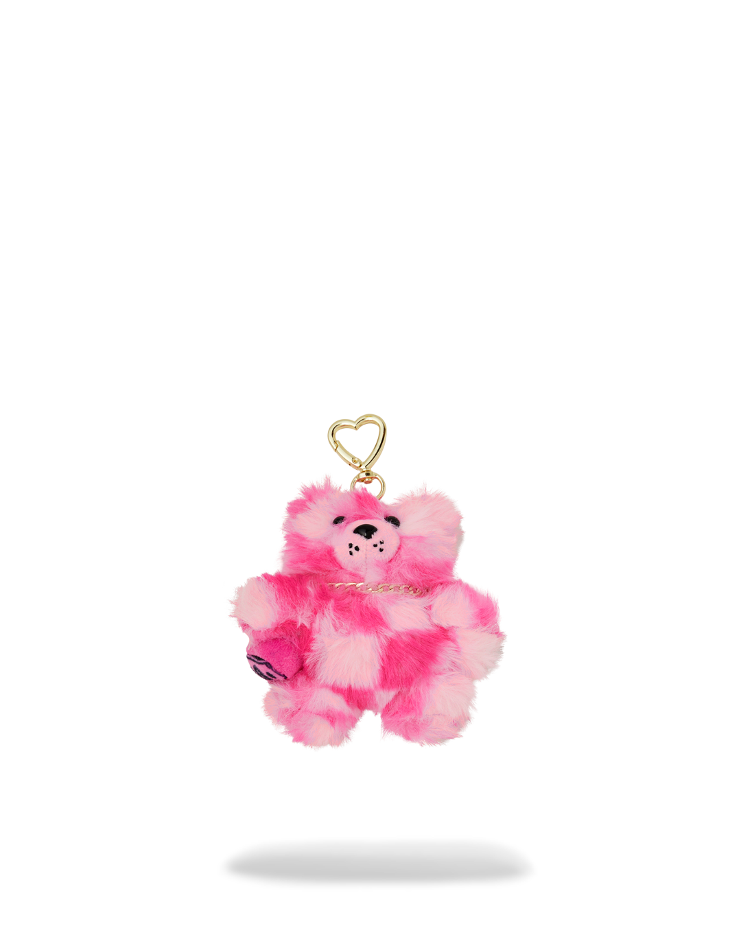 FURZILLA SHARK (PINK CHECK) KEYCHAIN