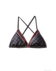 MIDNIGHT MONEY PATTERN BIKINI TOP